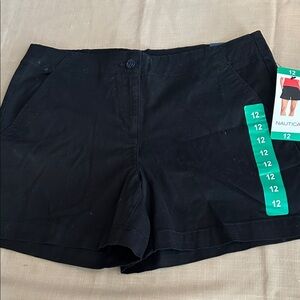 NWT Nautica Black Women's Twill Shorts